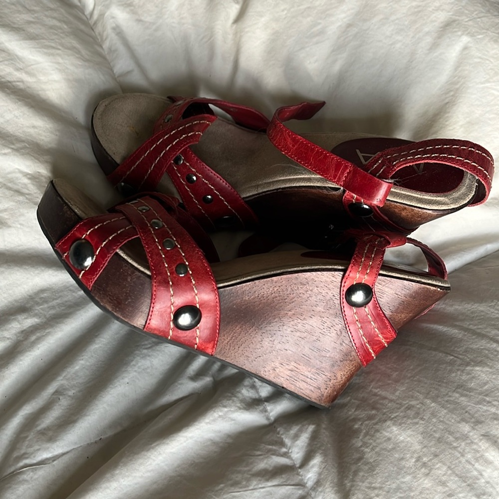 Red Wedge Heels